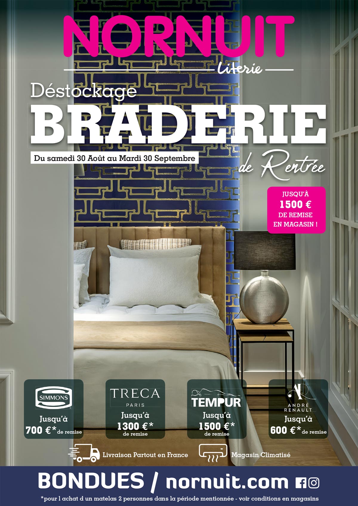 Braderie déstockage literie Lille 2025